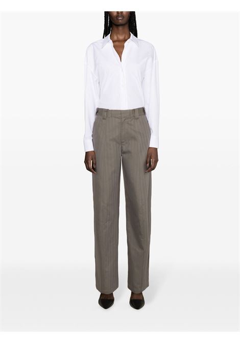 Grey adjustable herringbone trousers - women ALEXANDER WANG | 1WC1244086531